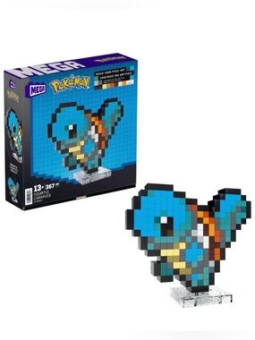 30th Anniversary! MEGA Pokemon Squirtle Building Pixel Art Set 367 pc.
